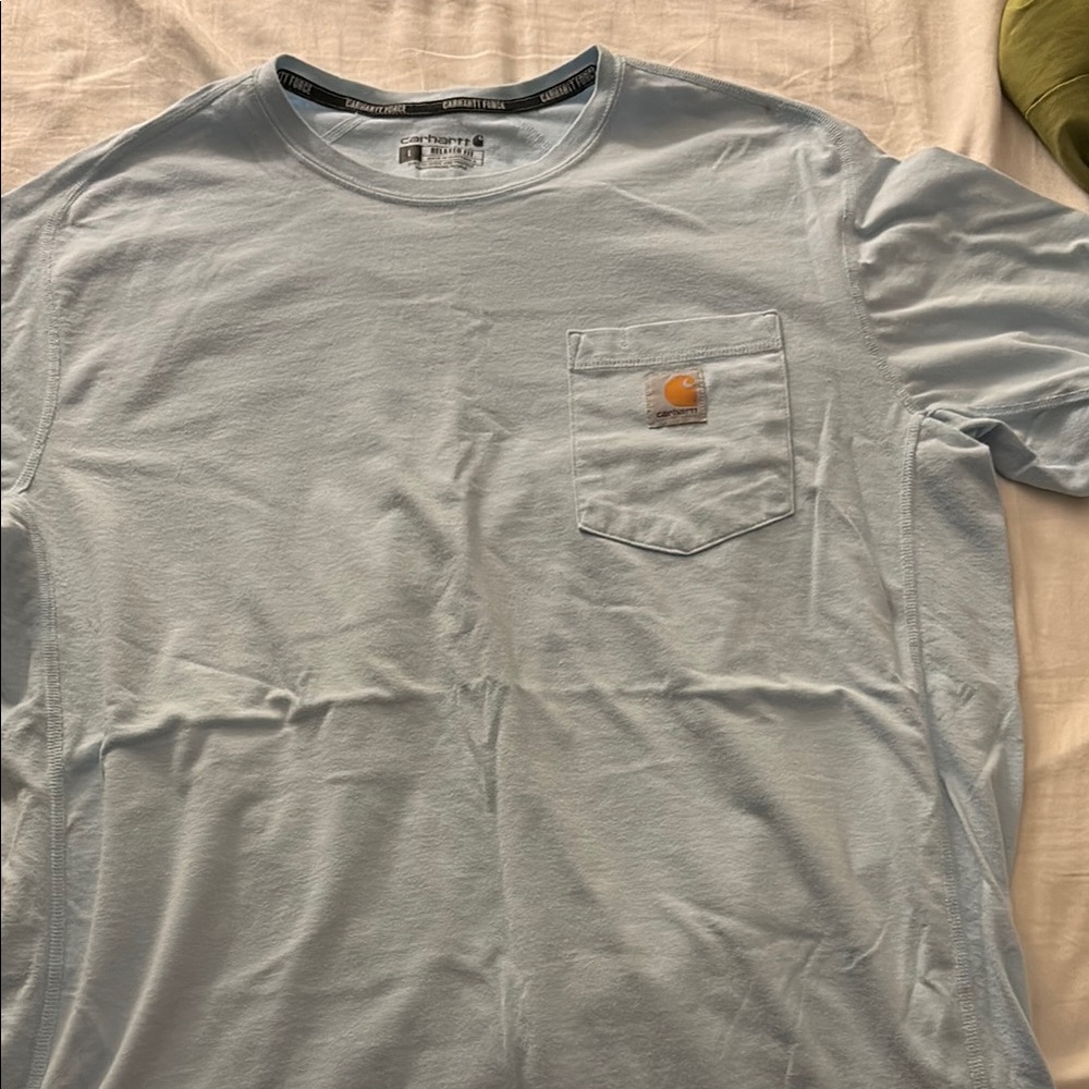 Carhartt Men's Light Blue Pocket T-Shirt